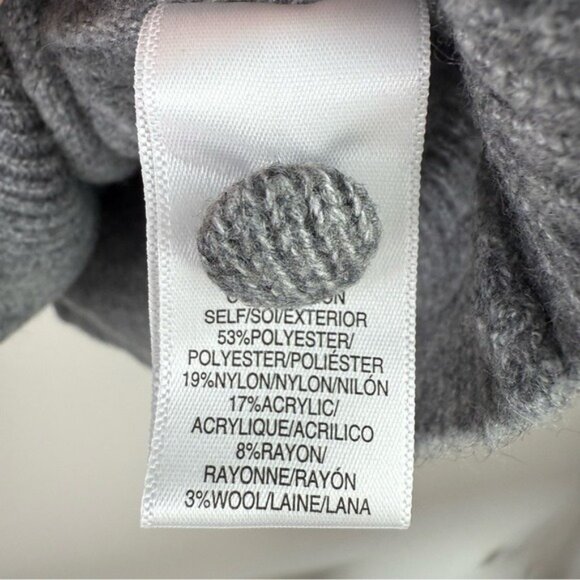 WAYF Grey Knit Button Front Cardigan Sweater XL NWT Preppy Cozy Classic - Picture 8 of 9